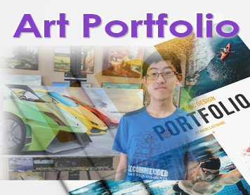 What should be in an art school application portfolio